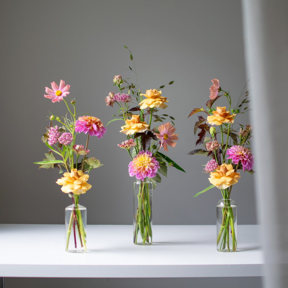 Simple Glass Bud Vase | Order Minimalist Wedding & Event Flowers (GTA)